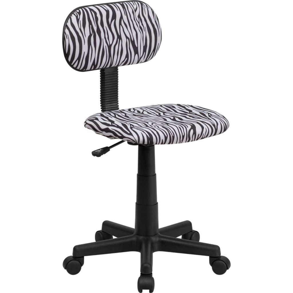 Black and White Zebra Print Swivel Task Chair by Flash Furniture