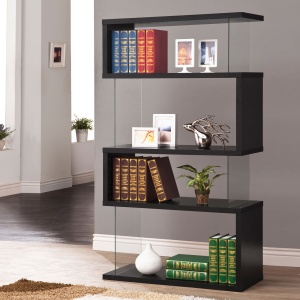 Bookshelf with Black Finish by Coaster Fine Furniture