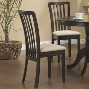 Brannan Side Dining Chair with Cappuccino Finish (Set of 2) by Coaster Fine Furniture