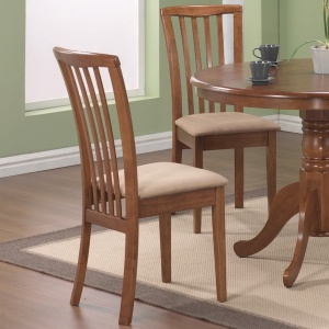 Brannan Side Dining Chair with Oak Finish (Set of 2) by Coaster Fine Furniture