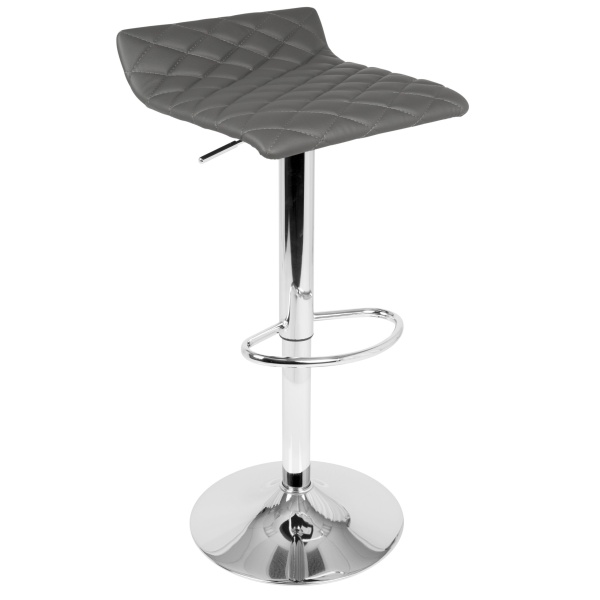 Cavale-Contemporary-Adjustable-Barstool-in-Grey-Faux-Leather-by-LumiSource