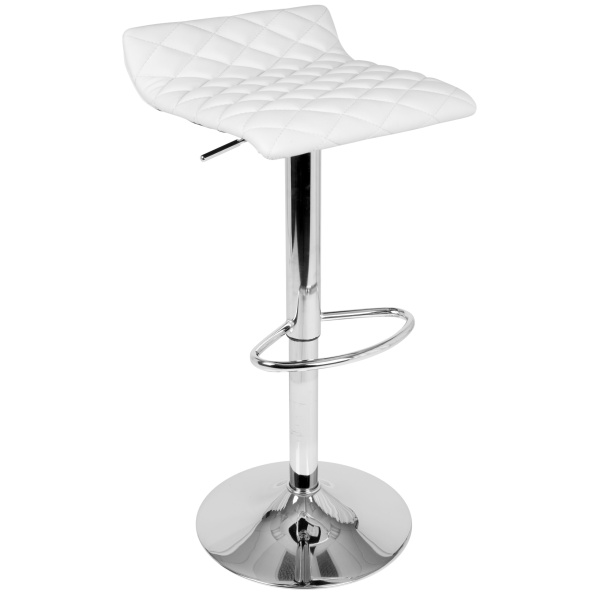 Cavale-Contemporary-Adjustable-Barstool-in-White-Faux-Leather-by-LumiSource