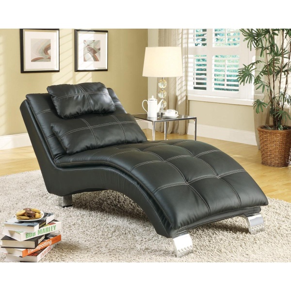 Chaise-with-Black-Leather-Like-Vinyl-Upholstery-by-Coaster-Fine-Furniture