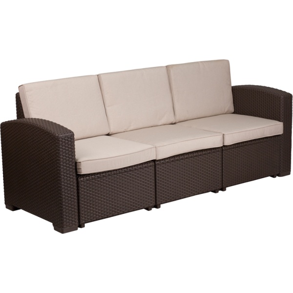 Chocolate-Brown-Faux-Rattan-Sofa-with-All-Weather-Beige-Cushions-by-Flash-Furniture