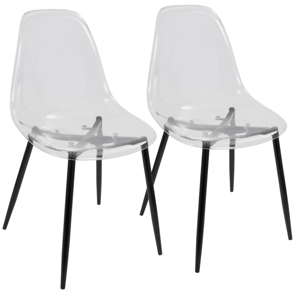 Clara-Mid-Century-Modern-Dining-Chair-in-Black-and-Clear-by-LumiSource-Set-of-2