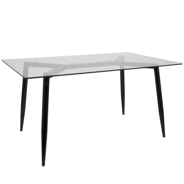 Clara-Mid-Century-Modern-Dining-Table-in-Black-and-Clear-by-LumiSource