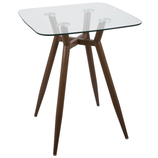 Clara-Mid-Century-Modern-Square-Counter-Table-with-Walnut-Metal-Legs-and-Clear-Glass-Top-by-LumiSource