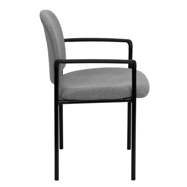 Flash Furniture Gray Fabric Stackable Reception Chair