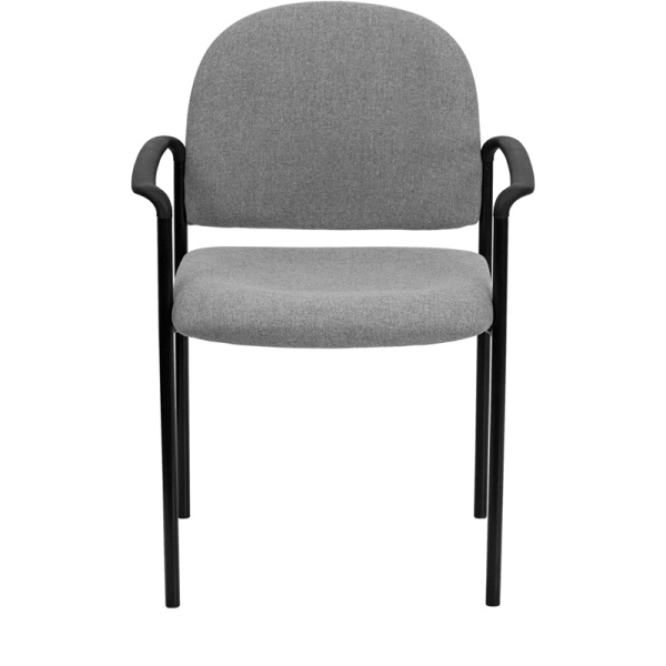 Flash Furniture Gray Fabric Stackable Reception Chair