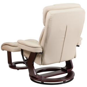 Contemporary-Beige-Leather-Recliner-and-Ottoman-with-Swiveling-Mahogany-Wood-Base-by-Flash-Furniture-2