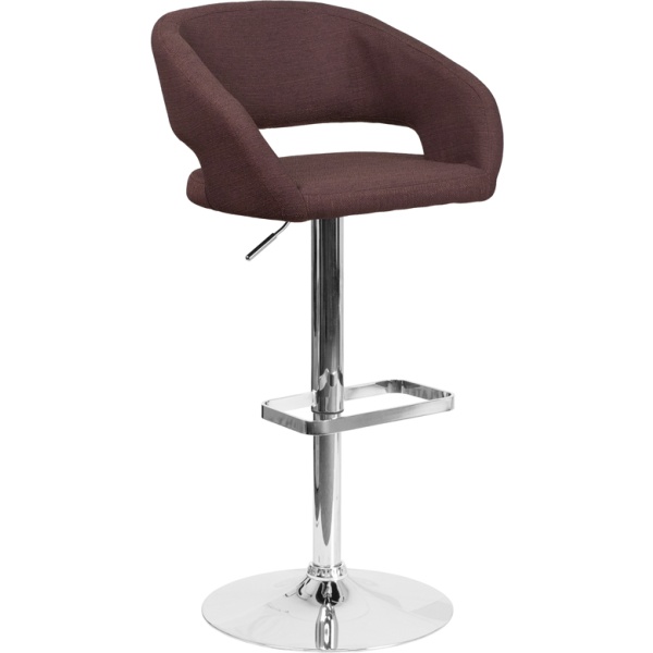 Contemporary-Brown-Fabric-Adjustable-Height-Barstool-with-Chrome-Base-by-Flash-Furniture