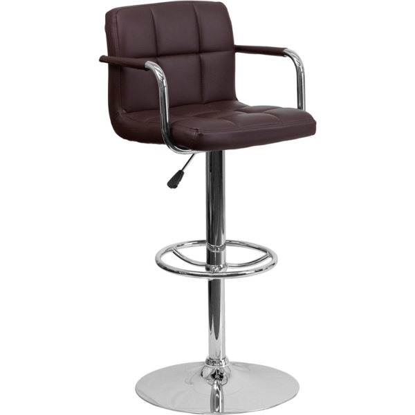 Contemporary-Brown-Quilted-Vinyl-Adjustable-Height-Barstool-with-Arms-and-Chrome-Base-by-Flash-Furniture