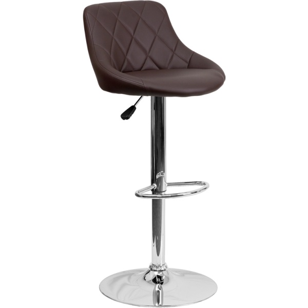 Contemporary-Brown-Vinyl-Bucket-Seat-Adjustable-Height-Barstool-with-Chrome-Base-by-Flash-Furniture