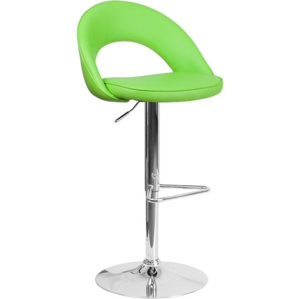 Contemporary-Green-Vinyl-Rounded-Back-Adjustable-Height-Barstool-with-Chrome-Base-by-Flash-Furniture