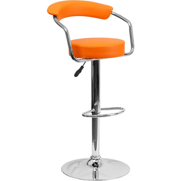 Contemporary-Orange-Vinyl-Adjustable-Height-Barstool-with-Arms-and-Chrome-Base-by-Flash-Furniture