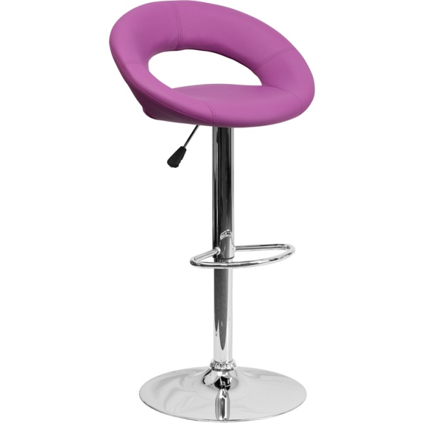 Contemporary-Purple-Vinyl-Rounded-Back-Adjustable-Height-Barstool-with-Chrome-Base-by-Flash-Furniture