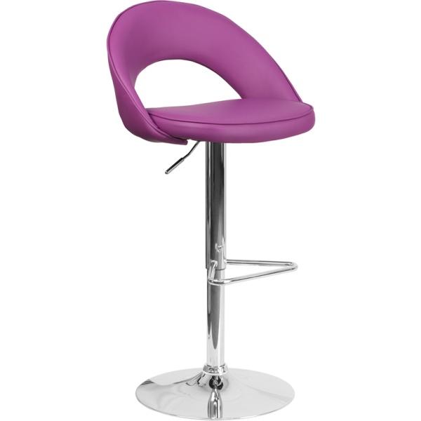 Contemporary-Purple-Vinyl-Rounded-Back-Adjustable-Height-Barstool-with-Chrome-Base-by-Flash-Furniture