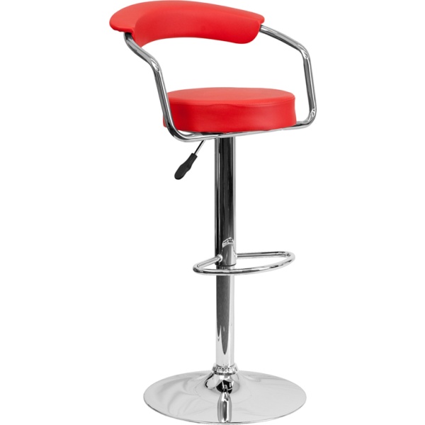 Contemporary-Red-Vinyl-Adjustable-Height-Barstool-with-Arms-and-Chrome-Base-by-Flash-Furniture