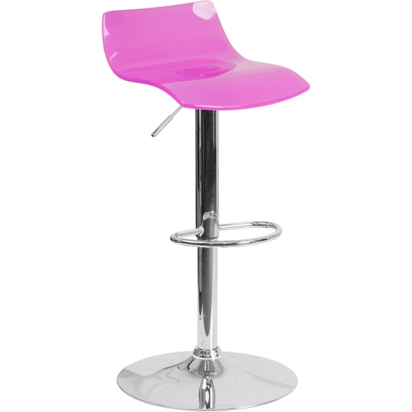 Contemporary-Transparent-Hot-Pink-Acrylic-Adjustable-Height-Barstool-with-Chrome-Base-by-Flash-Furniture