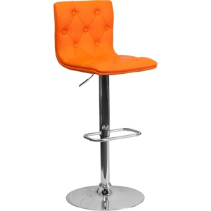 Contemporary-Tufted-Orange-Vinyl-Adjustable-Height-Barstool-with-Chrome-Base-by-Flash-Furniture
