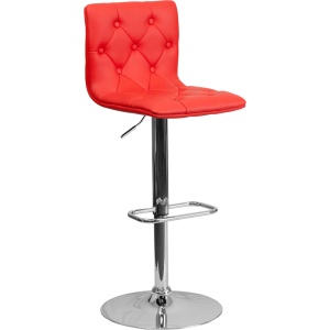 Contemporary-Tufted-Red-Vinyl-Adjustable-Height-Barstool-with-Chrome-Base-by-Flash-Furniture