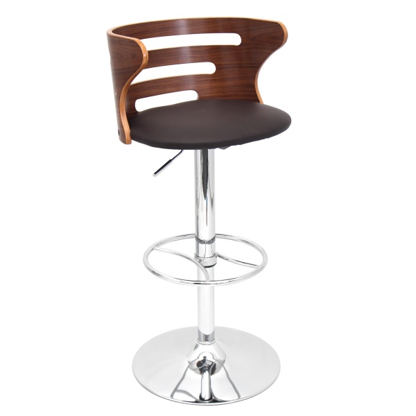 Cosi-Mid-Century-Modern-Adjustable-Barstool-with-Swivel-in-Walnut-and-Grey-Faux-Leather-by-LumiSource