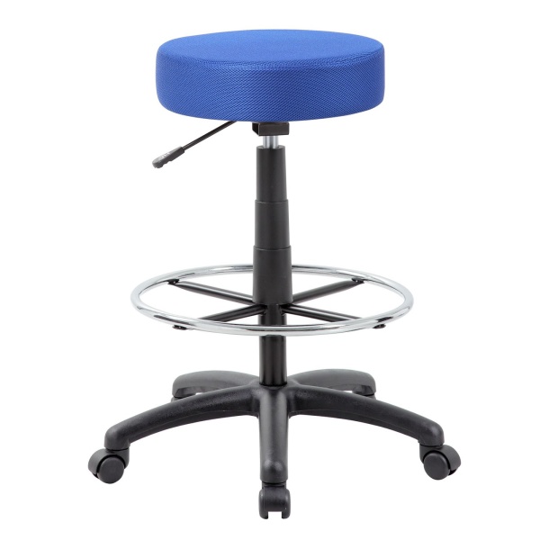 DOT-Drafting-Stool-with-Blue-Mesh-Upholstery-by-Boss-Office-Products