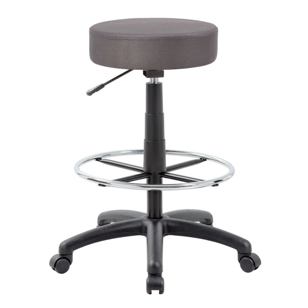 DOT-Drafting-Stool-with-Charcoal-Grey-Mesh-Upholstery-by-Boss-Office-Products