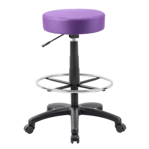 DOT Drafting Stool with Purple Mesh Upholstery by Boss Office Products