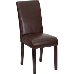 Dark-Brown-Leather-Parsons-Chair-by-Flash-Furniture