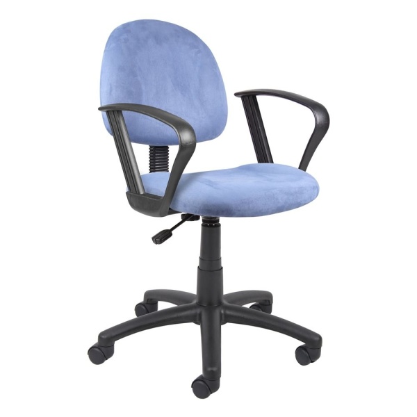 Deluxe-Posture-Microfiber-Office-Chair-with-Loop-Arms-with-Blue-Microfiber-Upholstery-by-Boss-Office-Products