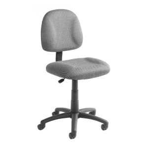 Deluxe Posture Tweed Office Chair with Gray Tweed Upholstery by Boss Office Products