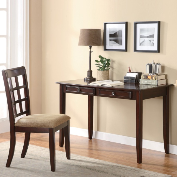 Desk-Set-with-Brown-Finish-by-Coaster-Fine-Furniture