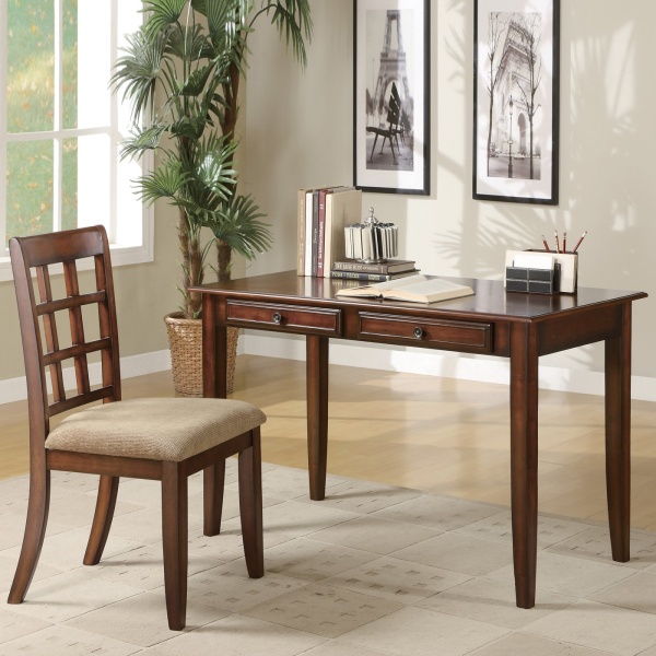 Desk-Set-with-Cherry-Finish-by-Coaster-Fine-Furniture