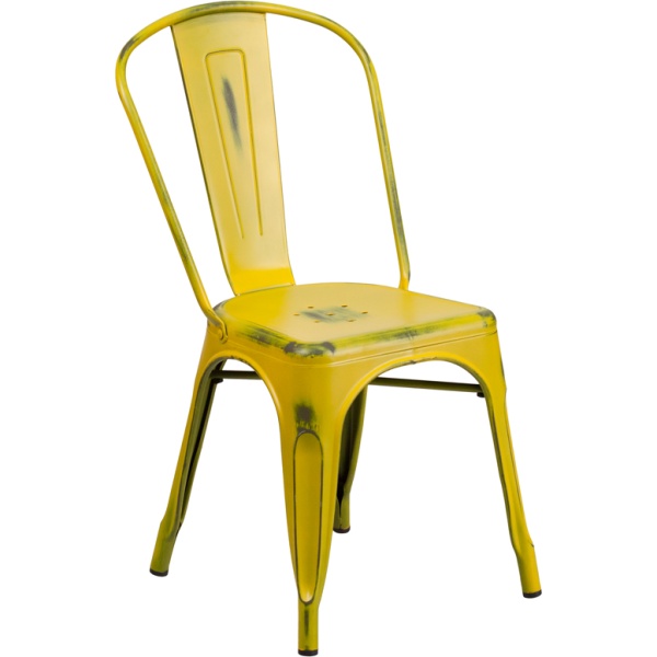 Distressed-Yellow-Metal-Indoor-Outdoor-Stackable-Chair-by-Flash-Furniture