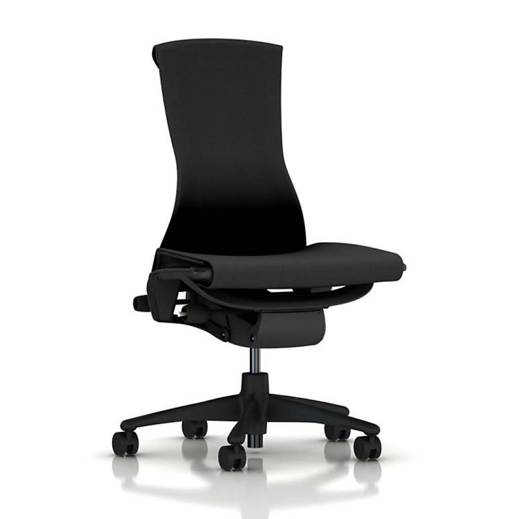 Embody Armless Chair in Black by Herman Miller Madison Seating