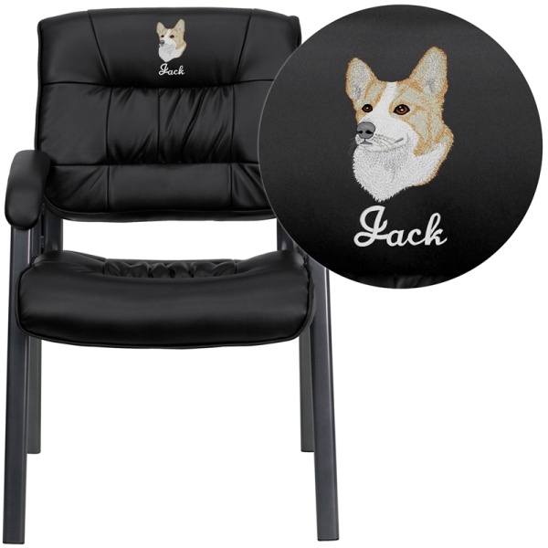 Embroidered-Black-Leather-Executive-Side-Reception-Chair-with-Titanium-Frame-Finish-by-Flash-Furniture