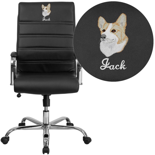 Embroidered-High-Back-Black-Leather-Executive-Swivel-Chair-with-Chrome-Base-and-Arms-by-Flash-Furniture