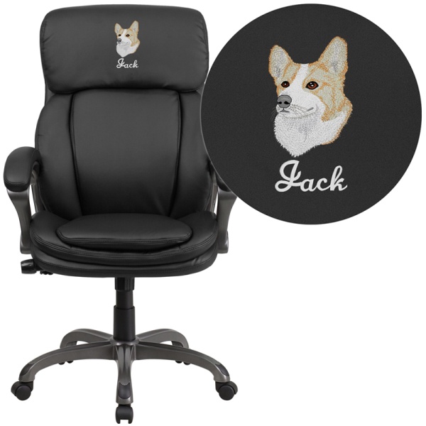 Embroidered-High-Back-Black-Leather-Executive-Swivel-Chair-with-Lumbar-Support-Knob-with-Arms-by-Flash-Furniture