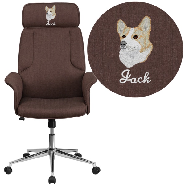 Embroidered-High-Back-Brown-Fabric-Executive-Swivel-Chair-with-Chrome-Base-and-Fully-Upholstered-Arms-by-Flash-Furniture
