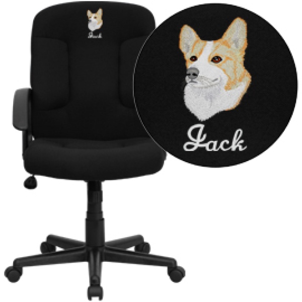 Embroidered-Mid-Back-Black-Fabric-Executive-Swivel-Chair-with-Nylon-Arms-by-Flash-Furniture