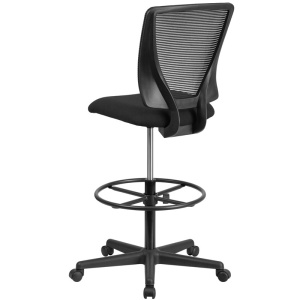 Ergonomic-Mid-Back-Mesh-Drafting-Chair-with-Black-Fabric-Seat-and-Adjustable-Foot-Ring-by-Flash-Furniture-2
