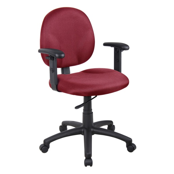 Ergonomic-Office-Chair-with-Burgundy-Crepe-Fabric-Upholstery-by-Boss-Office-Products