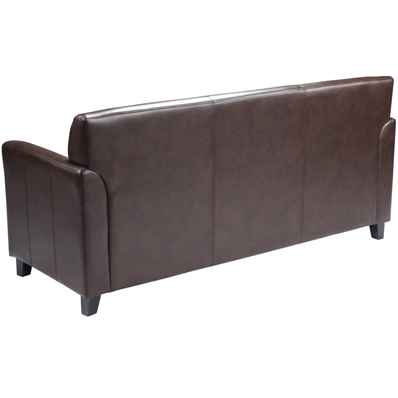 HERCULES Diplomat Series Brown Leather Sofa - by Flash Furniture - Image 2