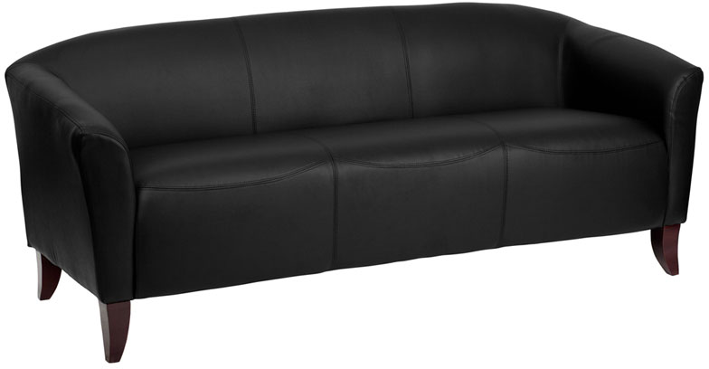 HERCULES Imperial Series Black Leather Sofa - by Flash Furniture