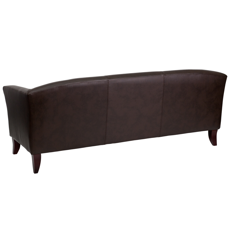 HERCULES Imperial Series Brown Leather Sofa - by Flash Furniture - Image 2