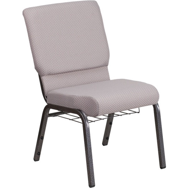 HERCULES-Series-18.5W-Church-Chair-in-Gray-Dot-Fabric-with-Book-Rack-Silver-Vein-Frame-by-Flash-Furniture