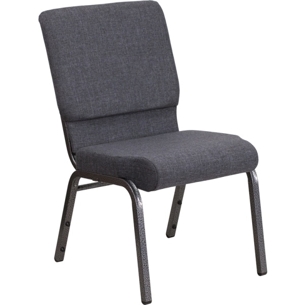 HERCULES-Series-18.5W-Stacking-Church-Chair-in-Dark-Gray-Fabric-Silver-Vein-Frame-by-Flash-Furniture