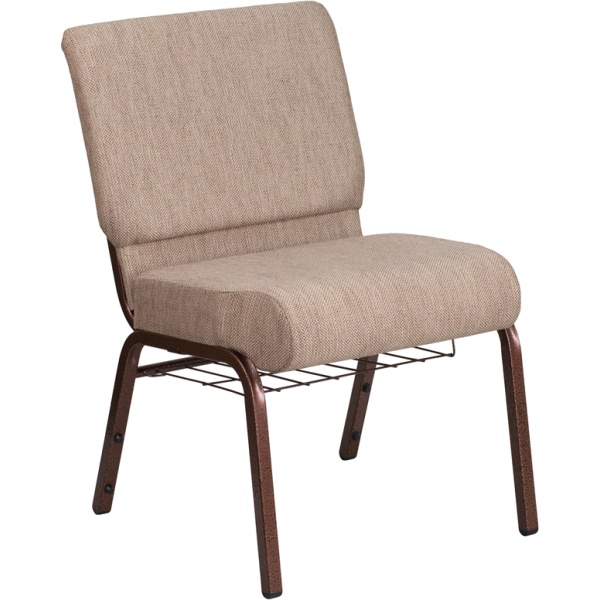 HERCULES-Series-21W-Church-Chair-in-Beige-Fabric-with-Book-Rack-Copper-Vein-Frame-by-Flash-Furniture
