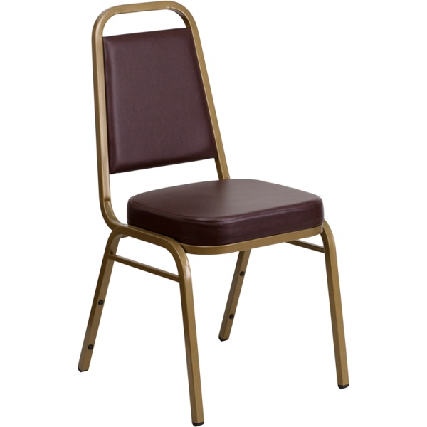 HERCULES-Series-Trapezoidal-Back-Stacking-Banquet-Chair-in-Brown-Vinyl-Gold-Frame-by-Flash-Furniture